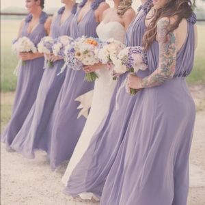 Bari Jay Bridesmaid dress floral neck line
